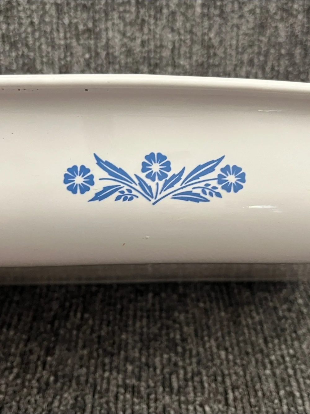 Vntg 1966-69 Blue Cone Flower Corningware Roaster